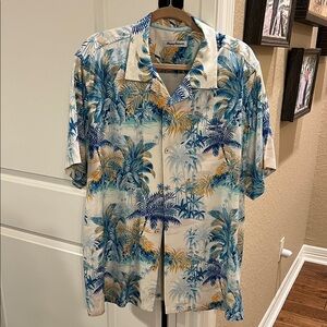 Tommy Bahama Blue and beige Tropical Men's Shirt